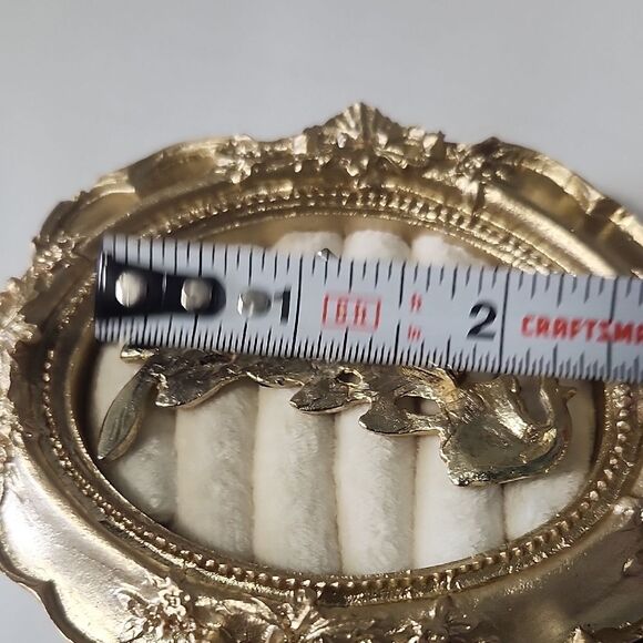 Gold and Black Peacock Brooch - Picture 4 of 4